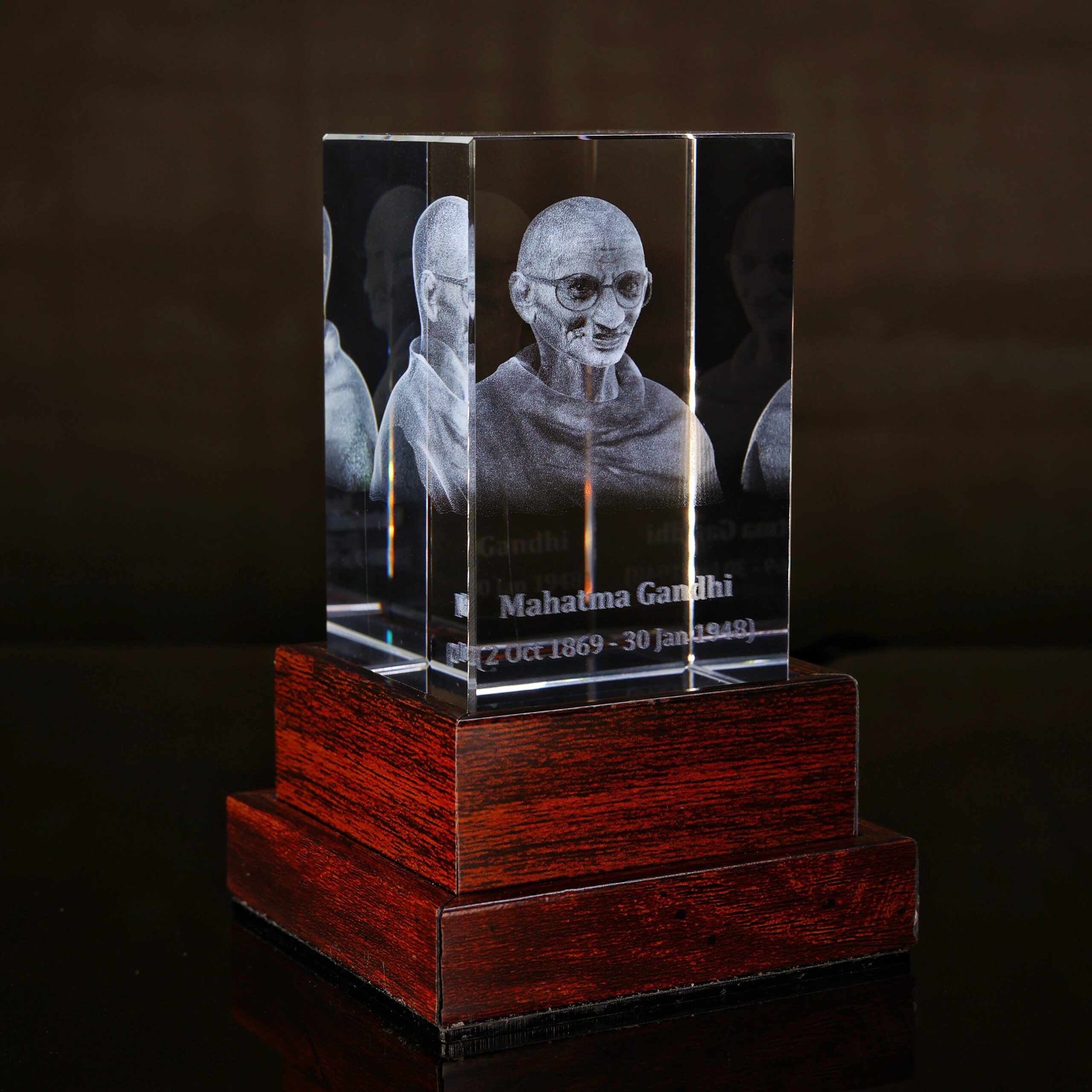 3d Crystal Craft of Mahatma Gandhi